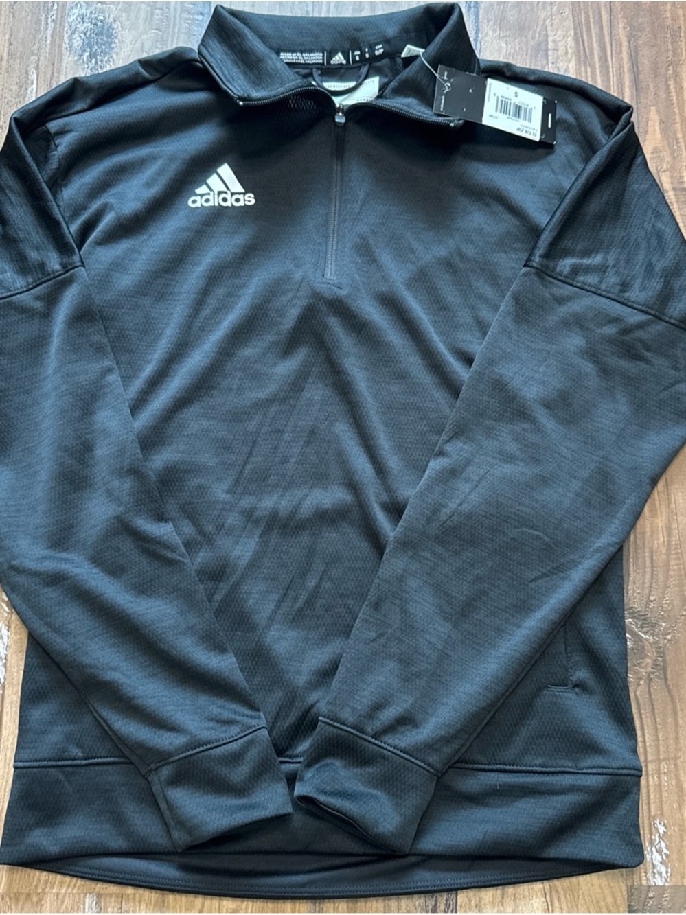 adidas Men’s Black Half-Zip Athletic Sweater